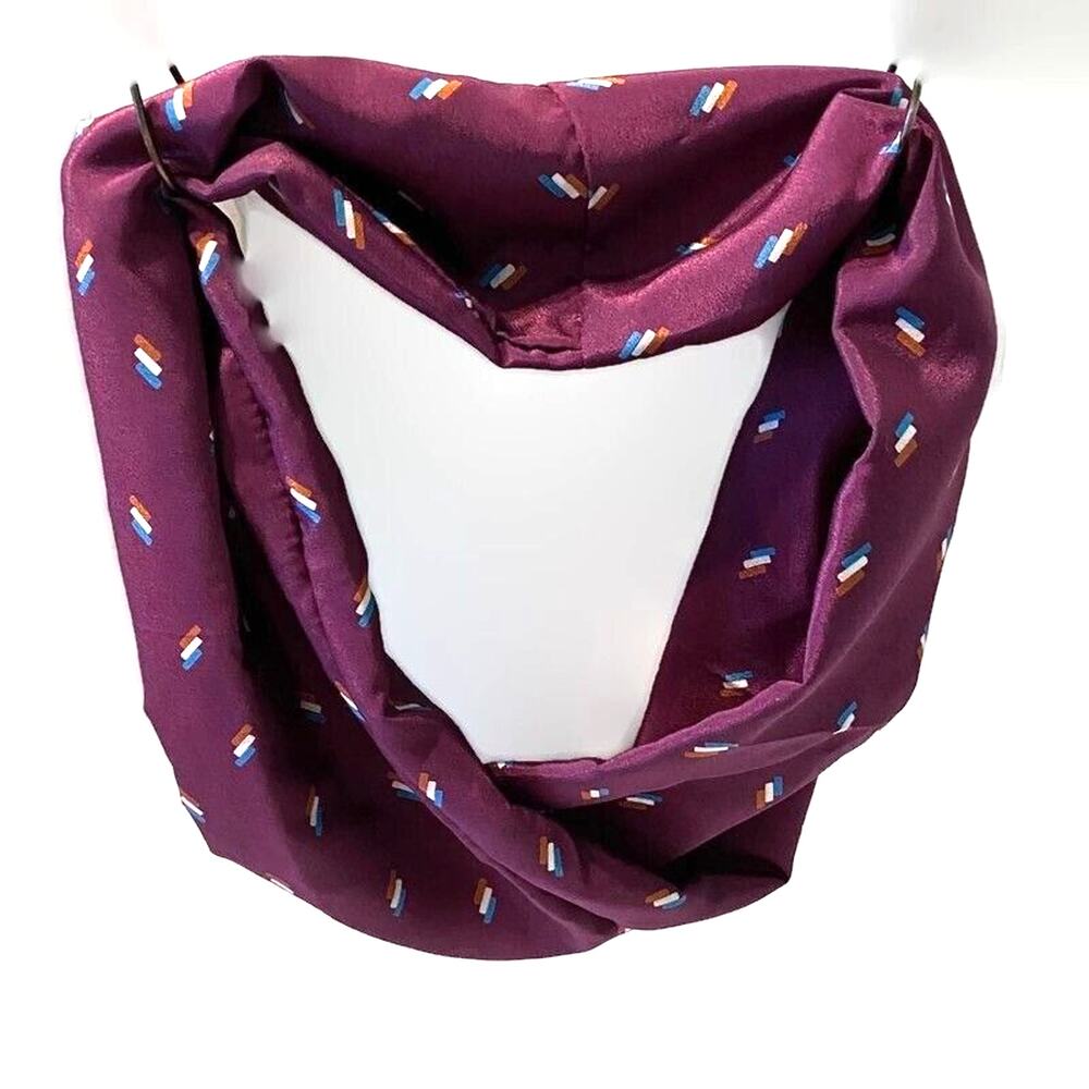 Infinity Scarf Multicolor Maroon Modern Lightweight Allover Print Abstract
